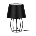 Spot-Light - Lámpara de mesa MANGOO 1xE27/40W/230V negro - Certificado FSC