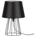 Spot-Light - Lámpara de mesa MANGOO 1xE27/40W/230V negro - Certificado FSC