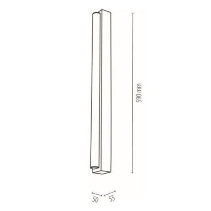 Luz LED para espejo de baño AQUAVIVA LED/9W/230V 59 cm IP44 roble