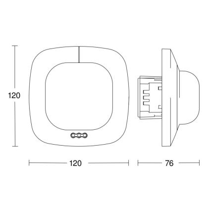 Steinel 002749 - Detector de presencia IR Quattro 8m DALI-2 APC blanco