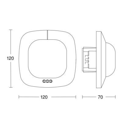 Steinel 002770 - Detector de presencia IR Quattro HD 24m COM2 blanco