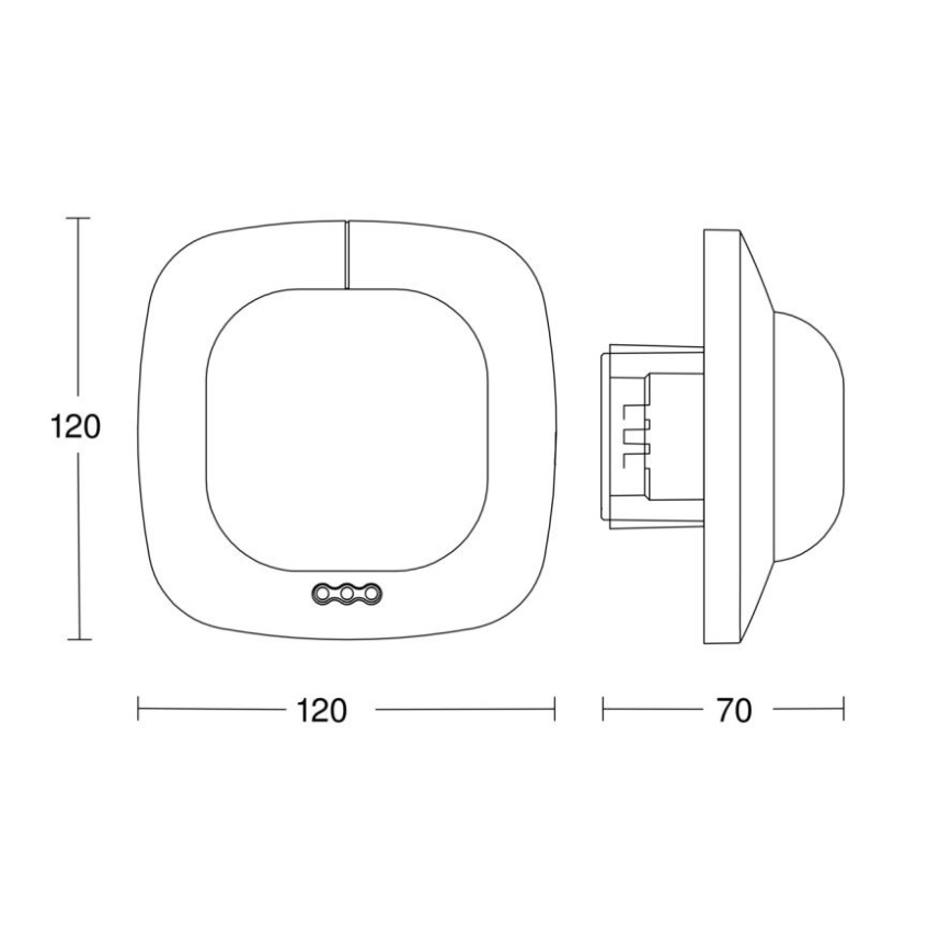 Steinel 002770 - Detector de presencia IR Quattro HD 24m COM2 blanco