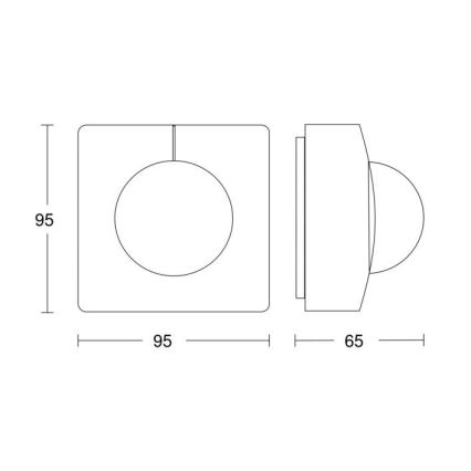 STEINEL 010478 - Sensor de movimiento exterior IS3360 AP COM1 IP54
