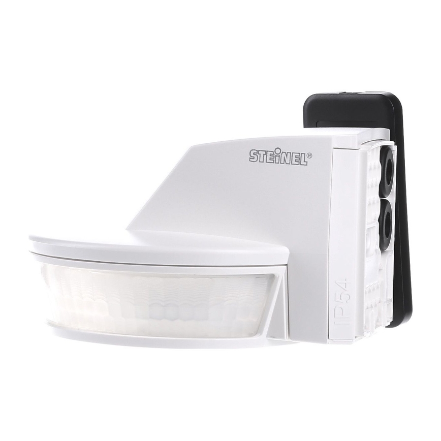 STEINEL 034955 - Sensor de movimiento para exterior SenslQ S blanco IP54 + control remoto