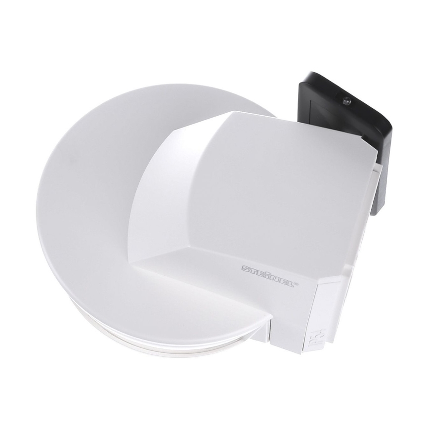 STEINEL 034955 - Sensor de movimiento para exterior SenslQ S blanco IP54 + control remoto