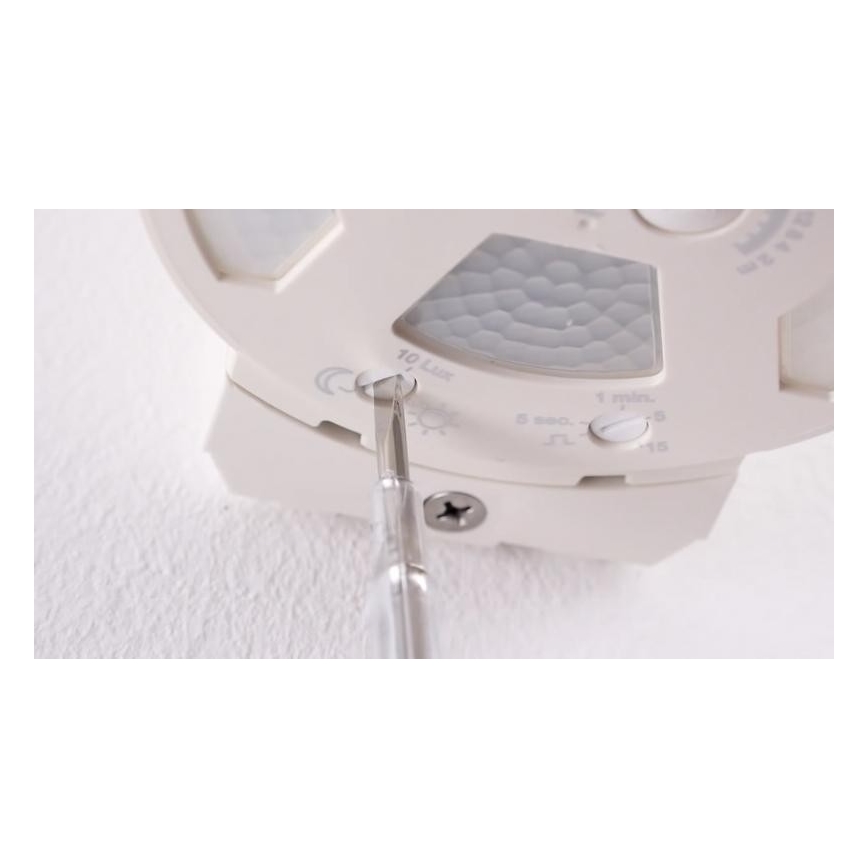 STEINEL 034955 - Sensor de movimiento para exterior SenslQ S blanco IP54 + control remoto