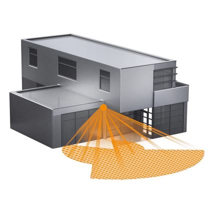 STEINEL 034955 - Sensor de movimiento para exterior SenslQ S blanco IP54 + control remoto