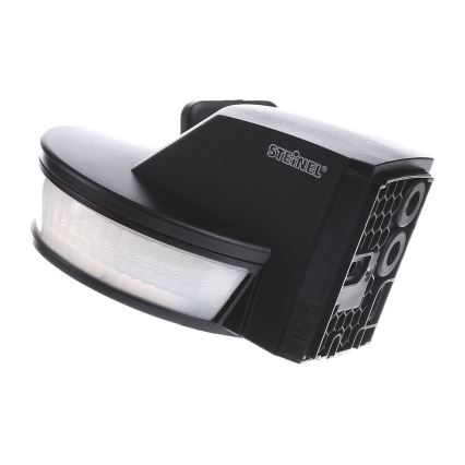 STEINEL 034979 - Sensor de movimiento para exterior SenslQ S negro IP54 + control remoto