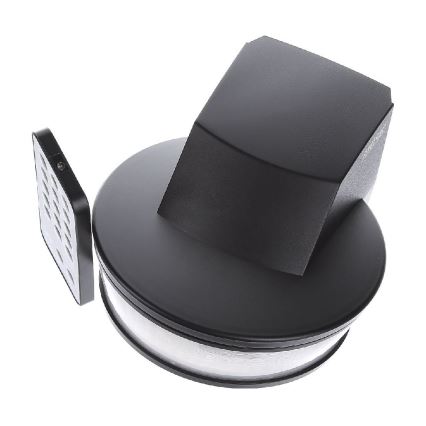 STEINEL 034979 - Sensor de movimiento para exterior SenslQ S negro IP54 + control remoto