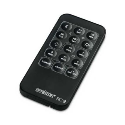 STEINEL 034979 - Sensor de movimiento para exterior SenslQ S negro IP54 + control remoto