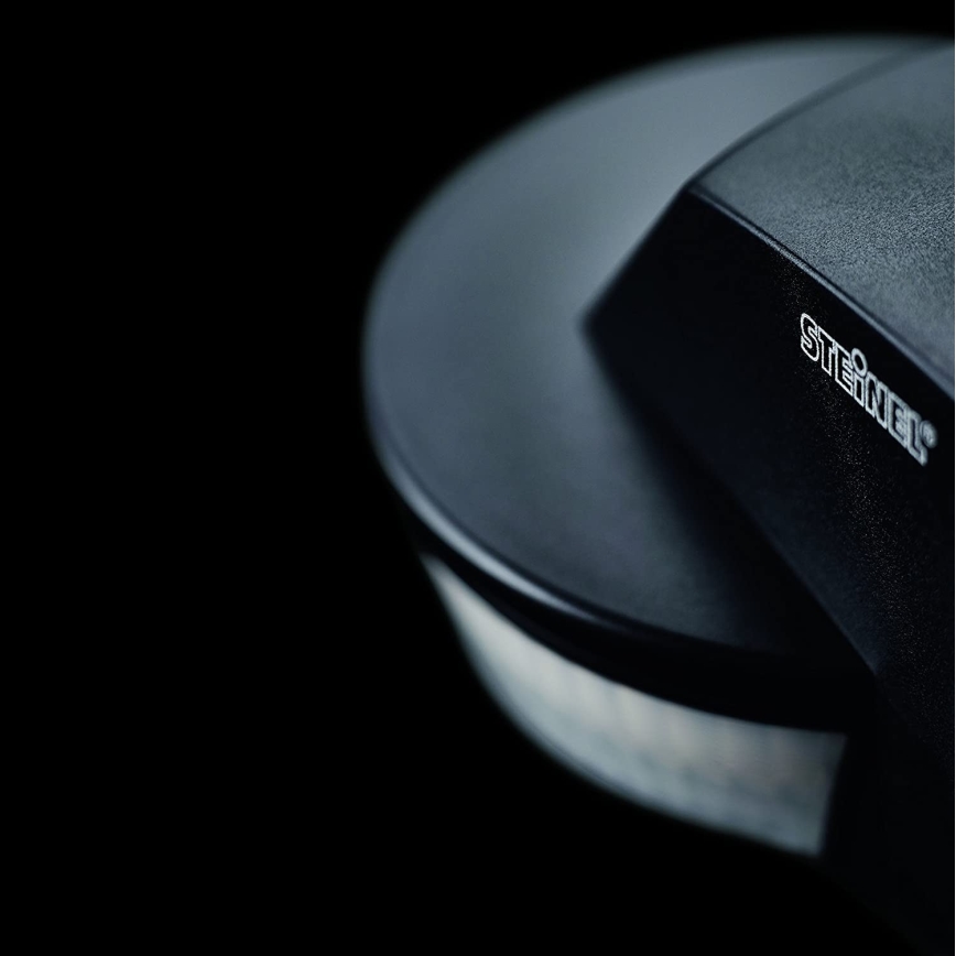 STEINEL 034979 - Sensor de movimiento para exterior SenslQ S negro IP54 + control remoto