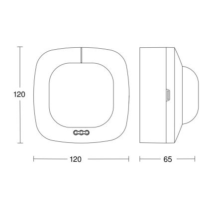 Steinel 035273 - Detector de presencia IR QUATTRO HD 24M DALI PLUS blanco