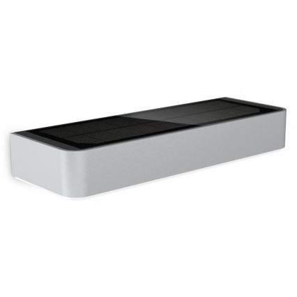 Steinel 052652 - Lámpara solar LED con sensor XSolar SOL-O LED/1,5W 2x2000mAh IP44 plata