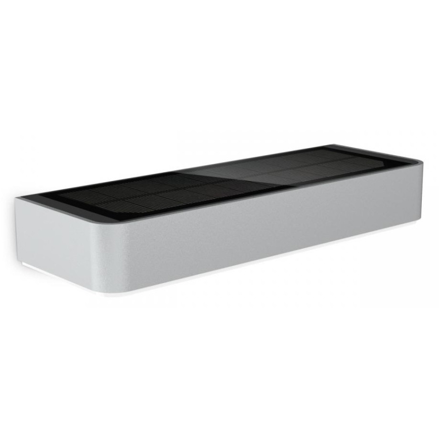 Steinel 052652 - Lámpara solar LED con sensor XSolar SOL-O LED/1,5W 2x2000mAh IP44 plata