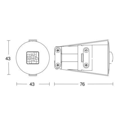 Steinel 053871 - Detector de movimiento IR Quattro Micro 6m DALI-2 IP65 blanco
