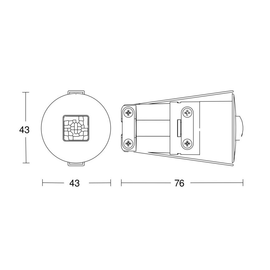 Steinel 053871 - Detector de movimiento IR Quattro Micro 6m DALI-2 IP65 blanco