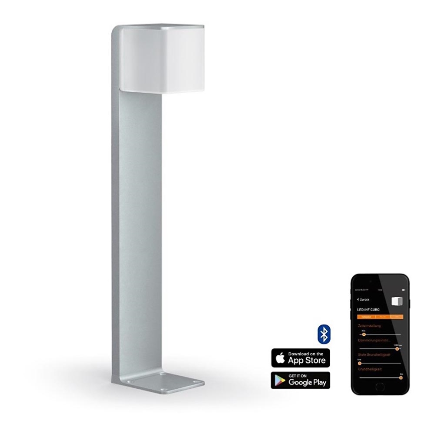 Steinel 055486 - LED Lámpara exterior con sensor CUBO LED/9,5W/230V IP44 plateada