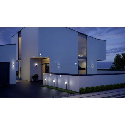 Steinel 055486 - LED Lámpara exterior con sensor CUBO LED/9,5W/230V IP44 plateada