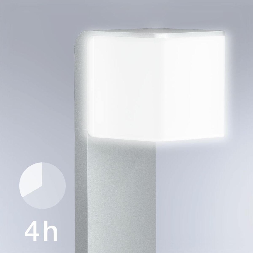 Steinel 055486 - LED Lámpara exterior con sensor CUBO LED/9,5W/230V IP44 plateada