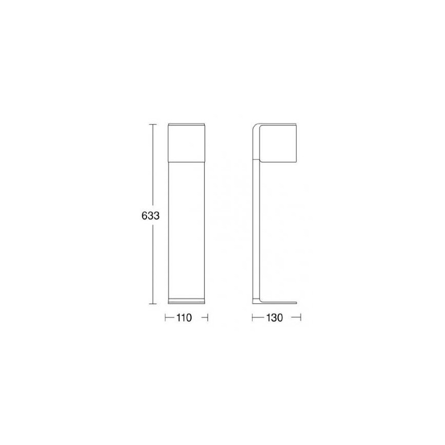 Steinel 055486 - LED Lámpara exterior con sensor CUBO LED/9,5W/230V IP44 plateada