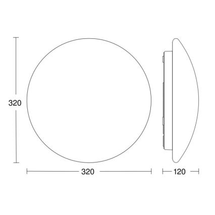 Steinel 056087 - Plafón LED para baños RSPROP2 LED/15,5W/230V 4000K IP54