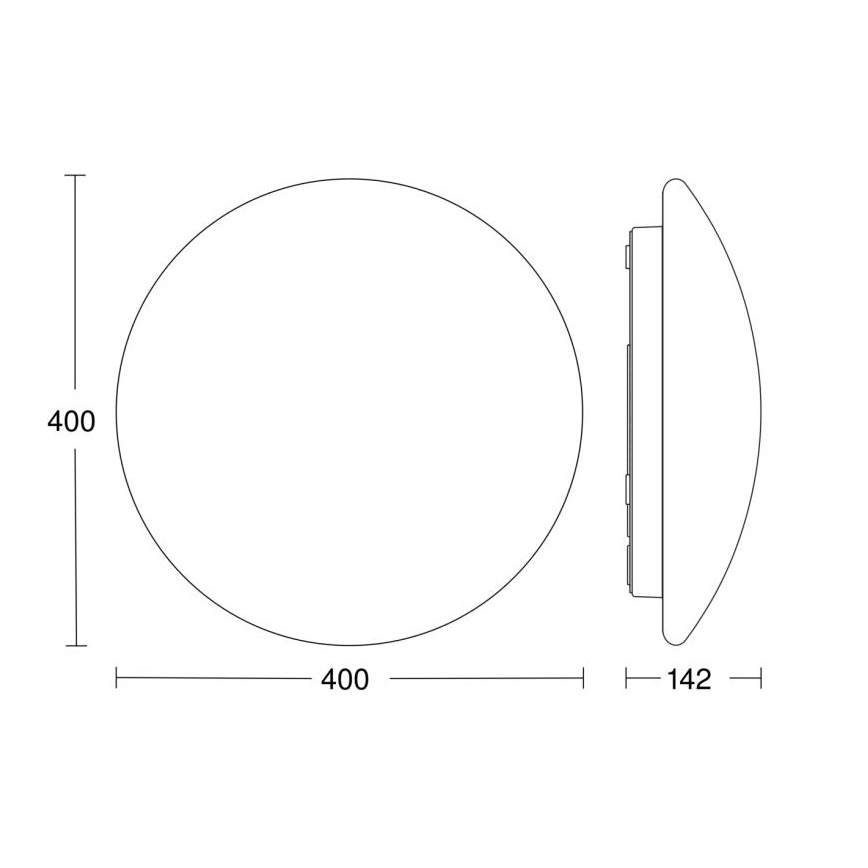 Steinel 056131 - Plafón LED de baño RS PRO LED P3 LED/19,5W/230V IP54 3000K