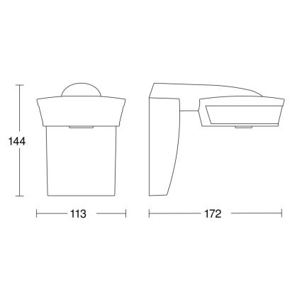 Steinel 056636 - Sensor de movimiento SensIQ IP54 antracita + control remoto