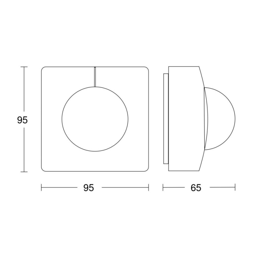 Steinel 057237 - Sensor de movimiento IS 3360 DALI-2 IP54 cuadrado blanco