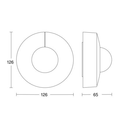 Steinel 057251 - Sensor de movimiento IS 3360 DALI-2 IP54 redondo blanco