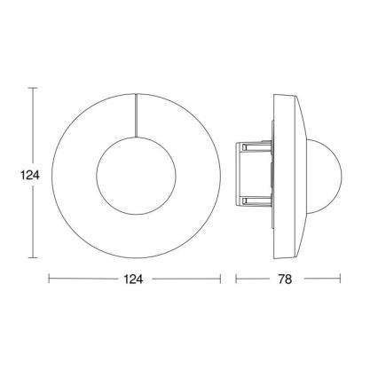 Steinel 057268 - Sensor de movimiento IS 3360 DALI-2 IP20 redondo blanco