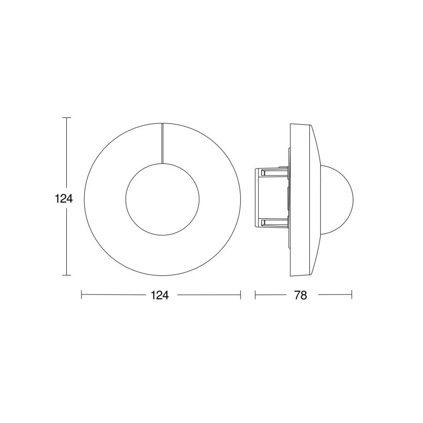 Steinel 057268 - Sensor de movimiento IS 3360 DALI-2 IP20 redondo blanco
