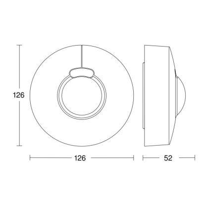 Steinel 057329 - Sensor de movimiento HF 3360 DALI-2 IP54 redondo blanco