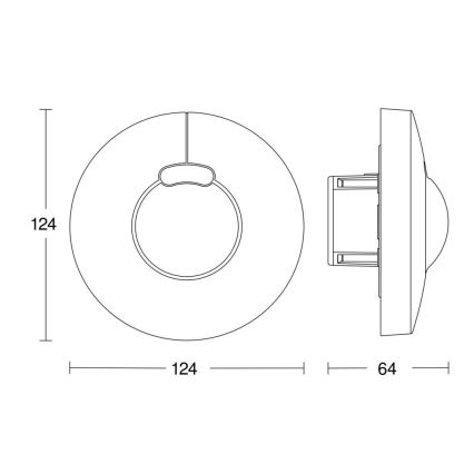 Steinel 057343 - Sensor de movimiento HF 3360 DALI-2 IP20 redondo blanco