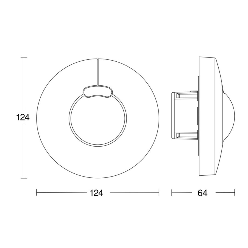 Steinel 057343 - Sensor de movimiento HF 3360 DALI-2 IP20 redondo blanco