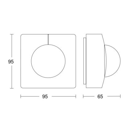 Steinel 057350 - Sensor de movimiento IS 3180 DALI-2 IPD IP54 blanco