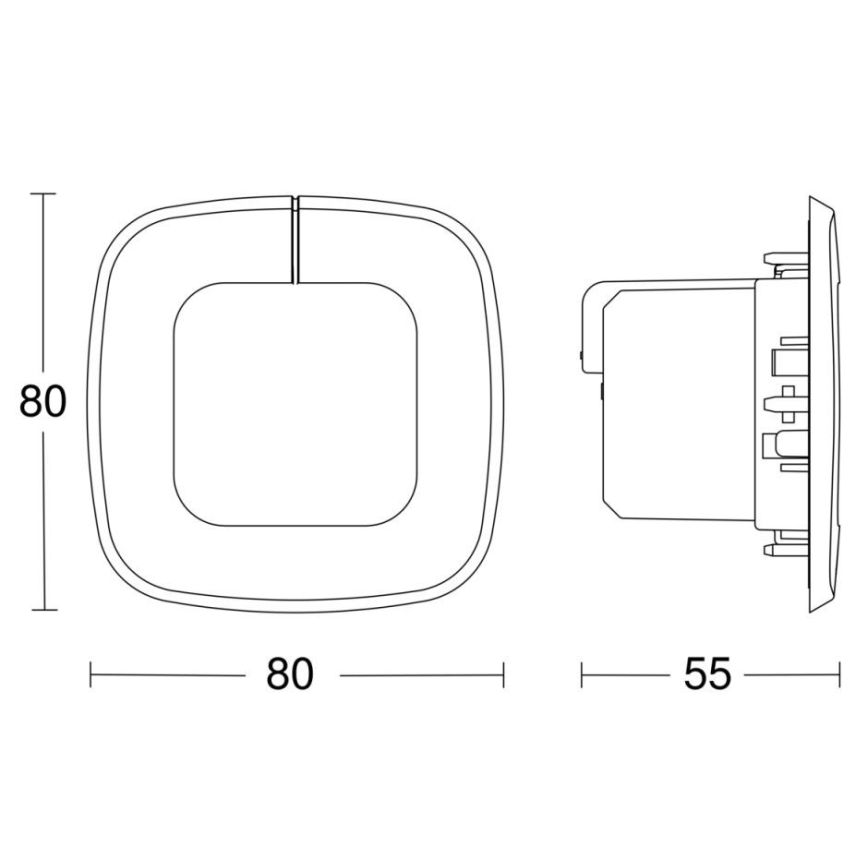 Steinel 057510 - Detector de presencia IR Quattro SLIM XS 4m DALI-2 blanco