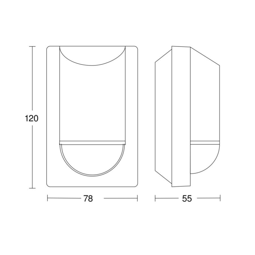 Steinel 057664 - Sensor infrarrojo de exterior IS 2180-2 230V IP54 antracita