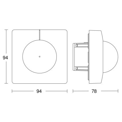Steinel 058142 - Sensor de movimiento IS 3180 V3 KNX cuadrado blanco