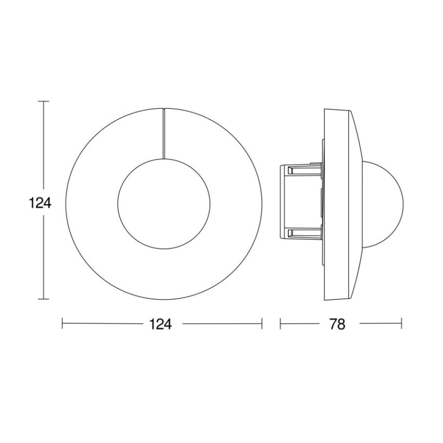 Steinel 058197 - sensor de movimiento IS 3360-R KNX V3 IP54 redondeado blanco