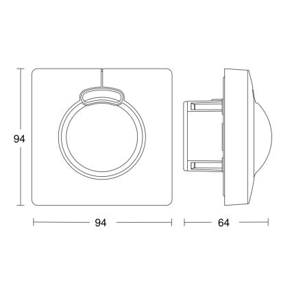 Steinel 058227 - Sensor de movimiento HF 3360 V3 KNX cuadrado blanco