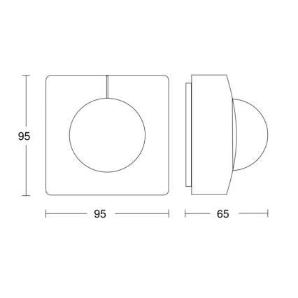 Steinel 058258 - Sensor de movimiento IS 345 V3 KNX IP54 cuadrado blanco