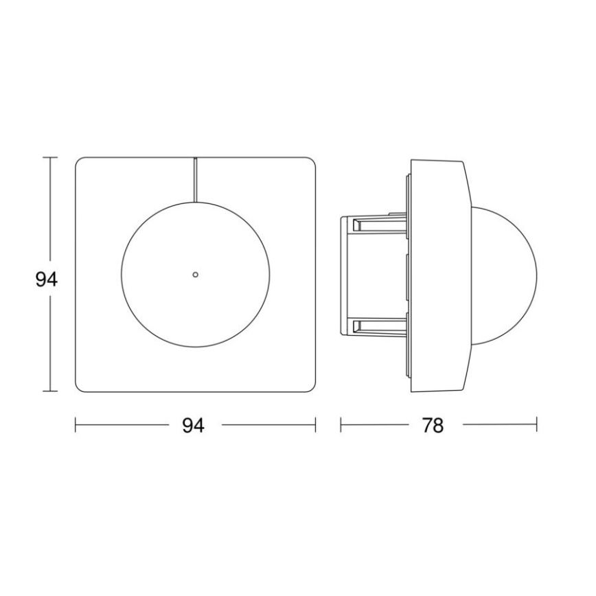 Steinel 058265 - Sensor de movimiento IS 345 V3 KNX cuadrado blanco
