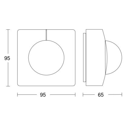 Steinel 058296 - Sensor de movimiento IS 345 MX Highbay V3 KNX IP54 cuadrado blanco