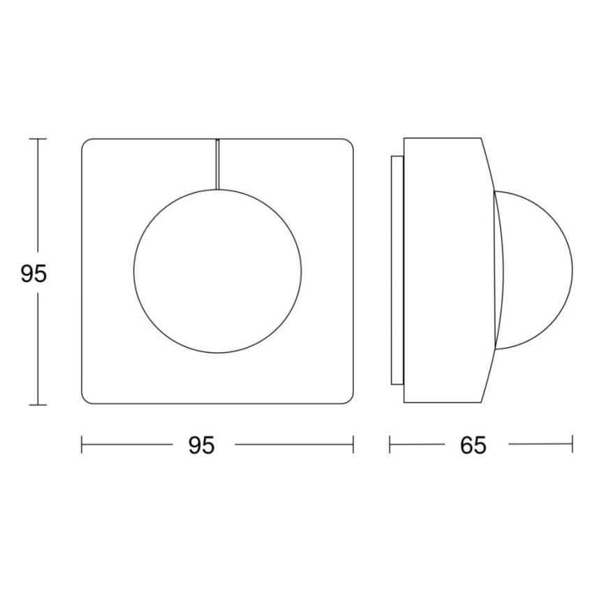 Steinel 058296 - Sensor de movimiento IS 345 MX Highbay V3 KNX IP54 cuadrado blanco