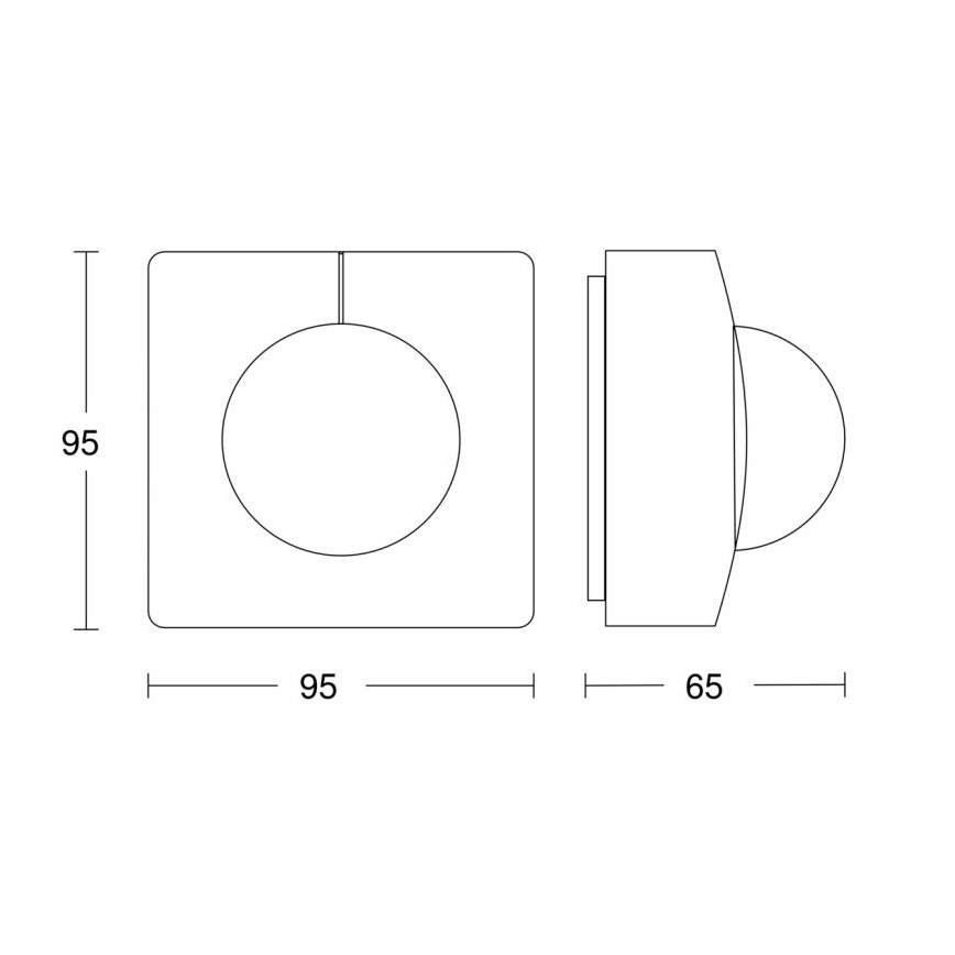 Steinel 058364 - Sensor de movimiento IS 3360 MX Highbay V3 KNX IP54 cuadrado blanco