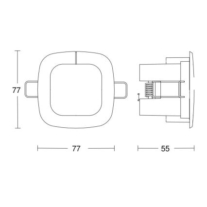 Steinel 058494 - Detector de presencia IR Quattro SLIM 4m V3 KNX blanco