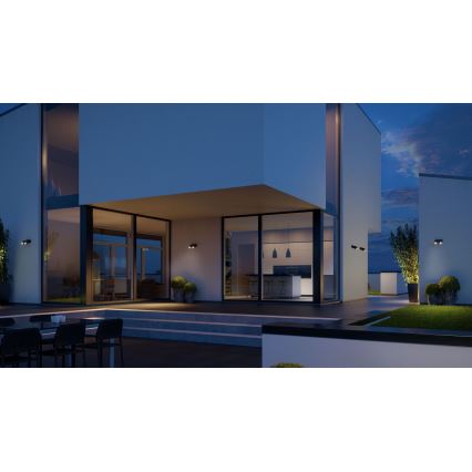 STEINEL 058654 - Aplique para exterior LED con sensor SPOT DUO 2xGU10/7,5W/230V IP44