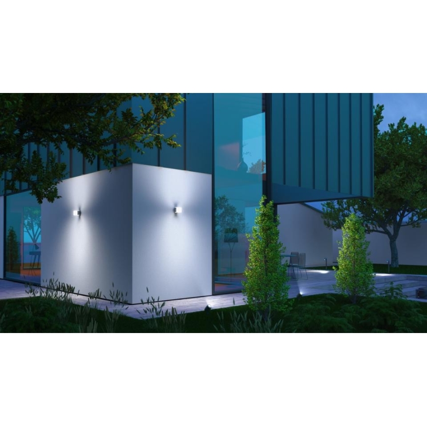 Steinel 058678 - Lámpara exterior LED con sensor crepuscular SPOT WAY 1xGU10/7,86W/230V IP44 antracita