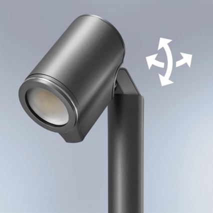 Steinel 058678 - Lámpara exterior LED con sensor crepuscular SPOT WAY 1xGU10/7,86W/230V IP44 antracita
