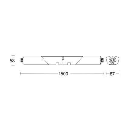 Steinel 058722 - LED Regulable técnico claro RS PRO 5150 C LED/42W/230V IP65